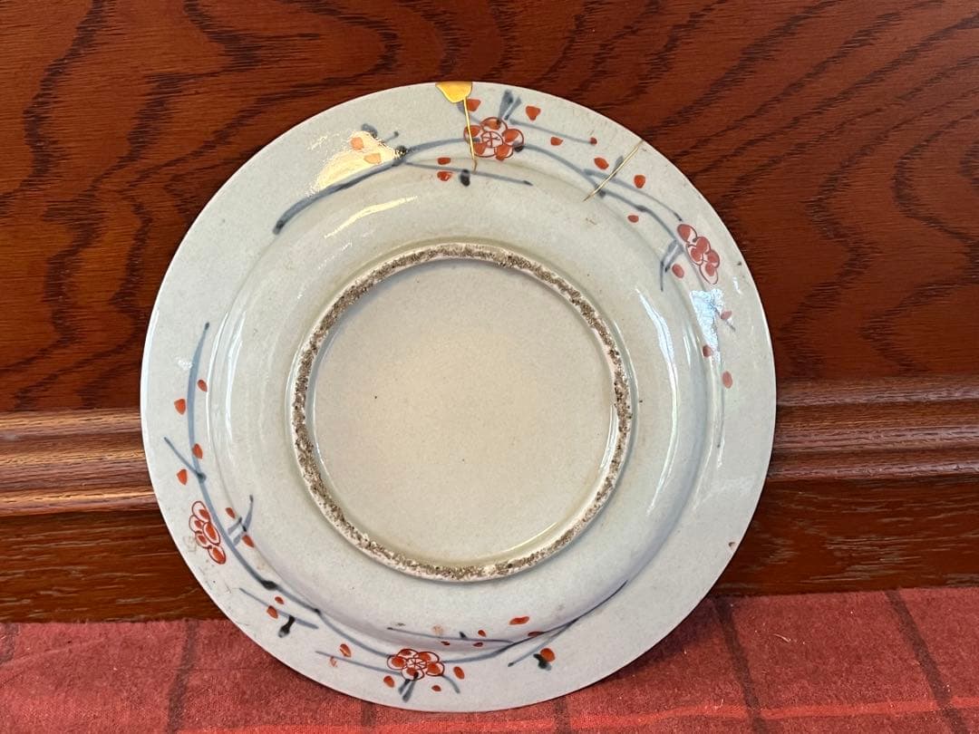 江戸中期頃　古伊万里６寸色絵皿