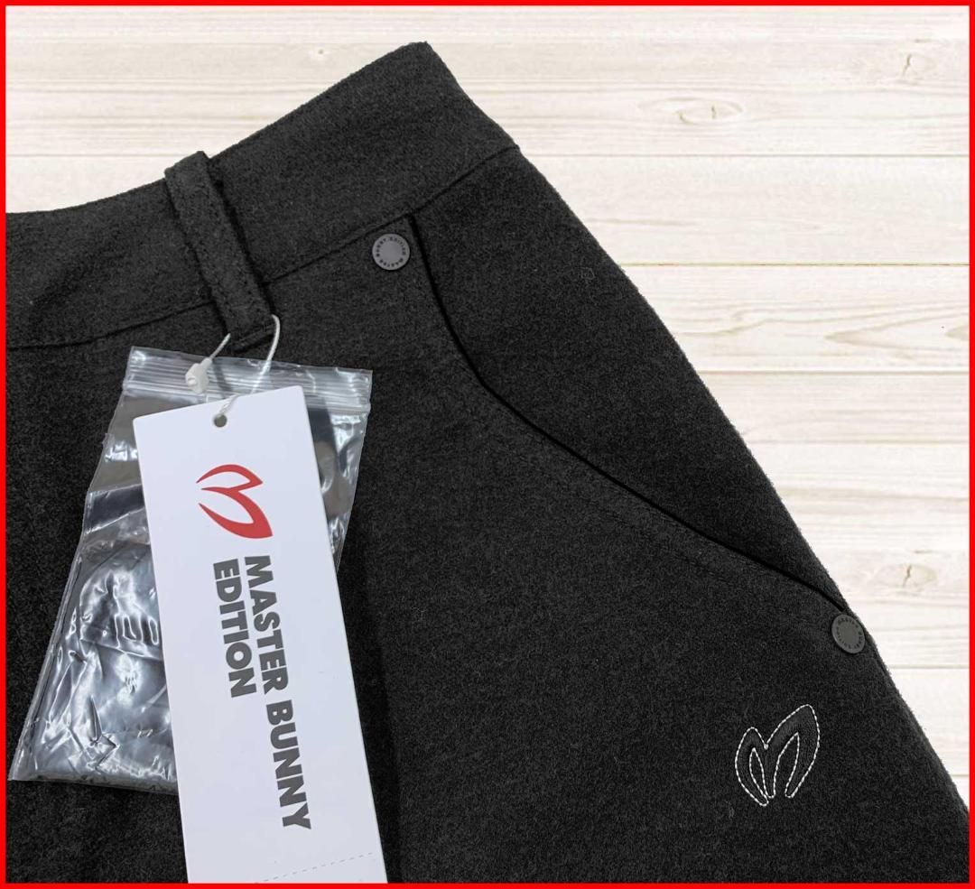 【新品】マスターバニーゴルフスカート台形ウールライクストレッチ黒00XS