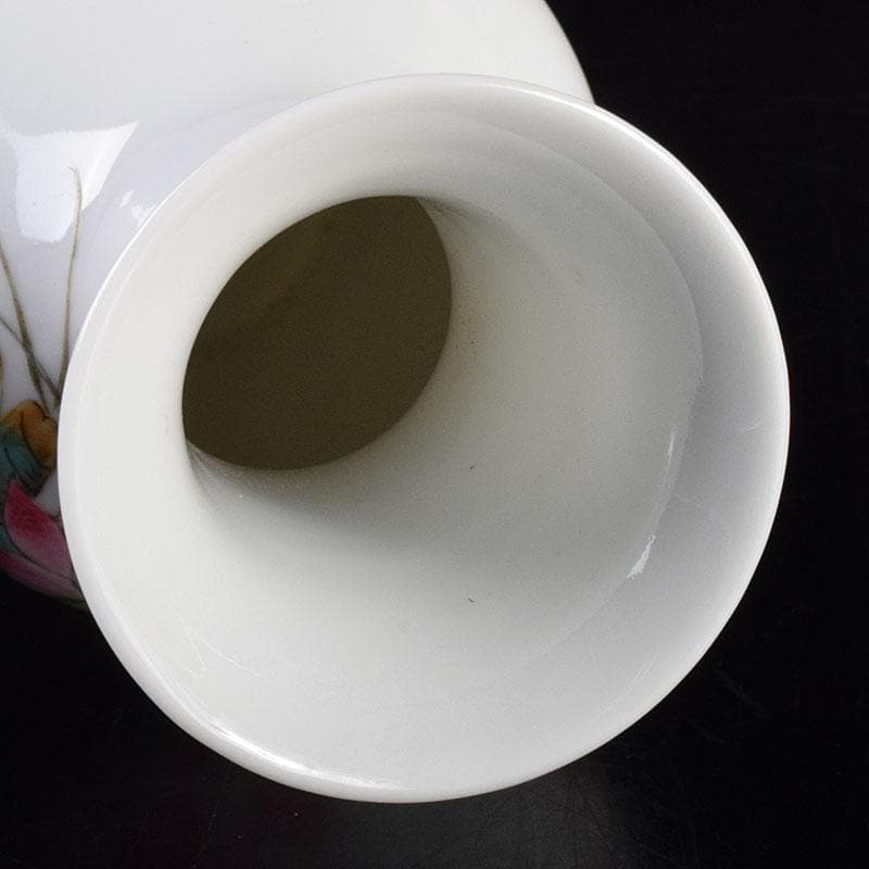 中国　乾隆年製款　粉彩　花鳥文瓶　花入　C　6925