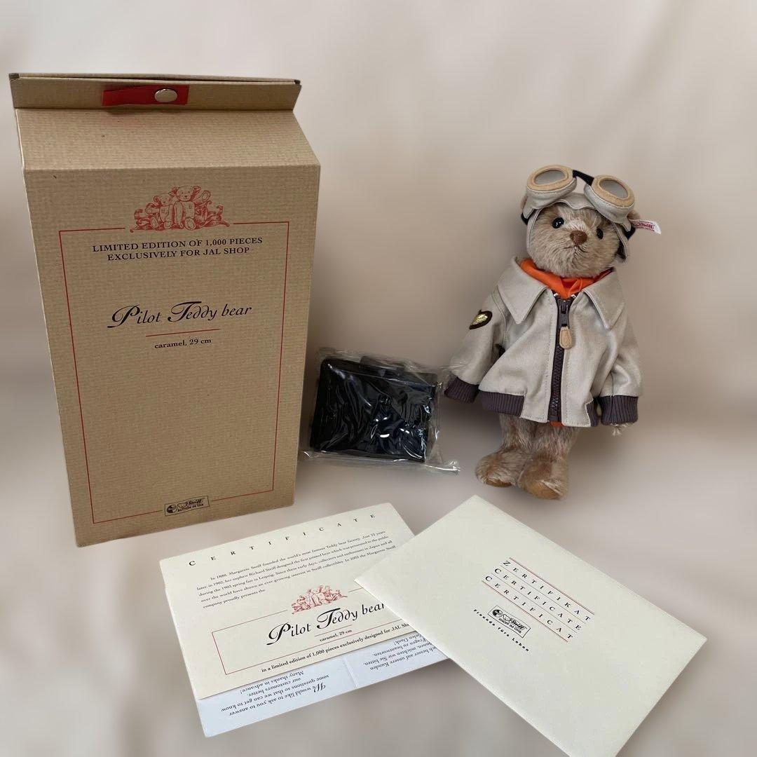 シュタイフ テディベア JAL Pilot Teddy bear 限定版トート付