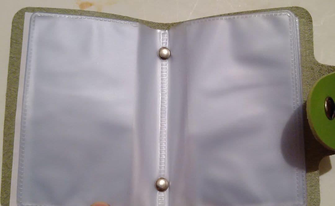 新品　未使用 6色 本革調 カードケース 24枚 ブルー