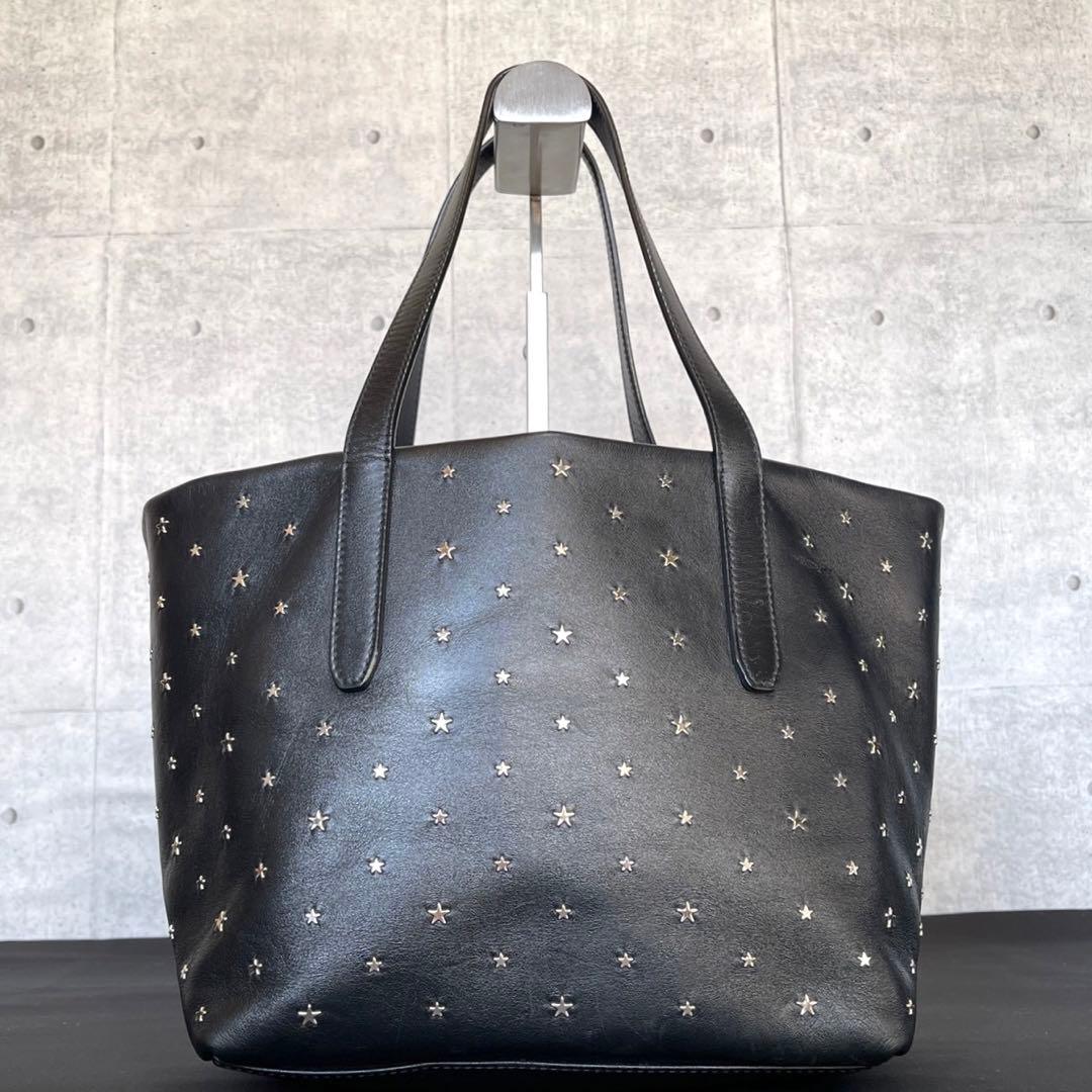 専用品JIMMY CHOO SOFIA/S BLACK スタッズ ハンドバッグ