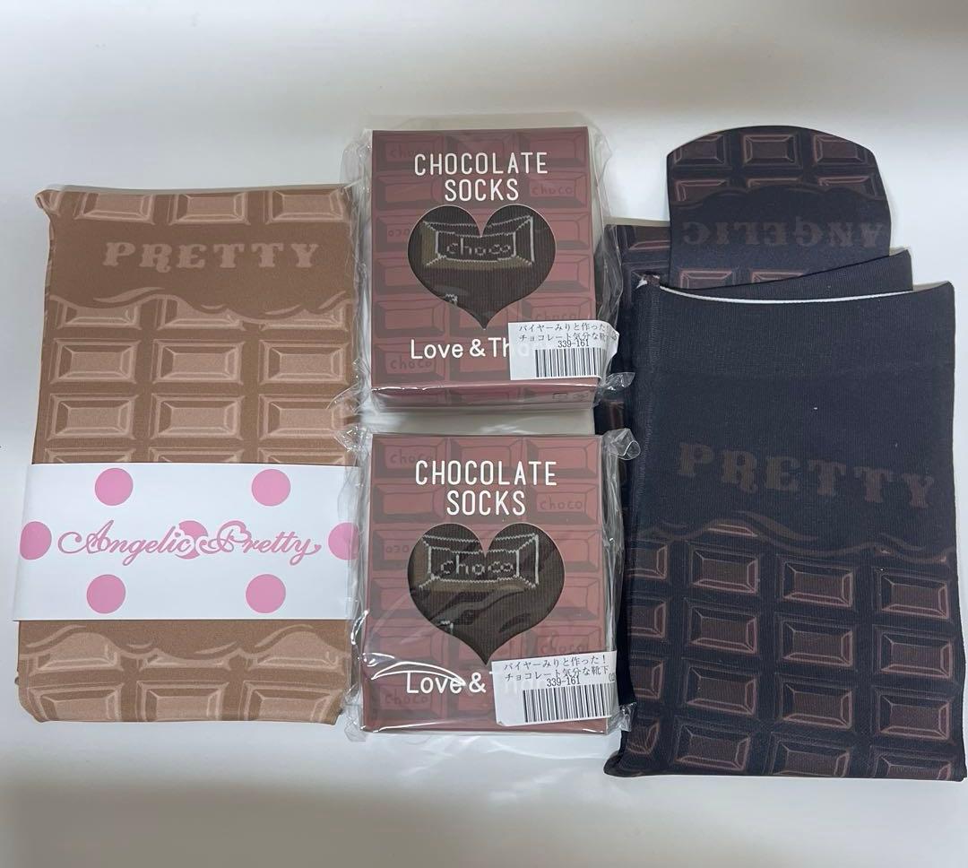 angelic pretty チョコレートタイツソックス など4足
