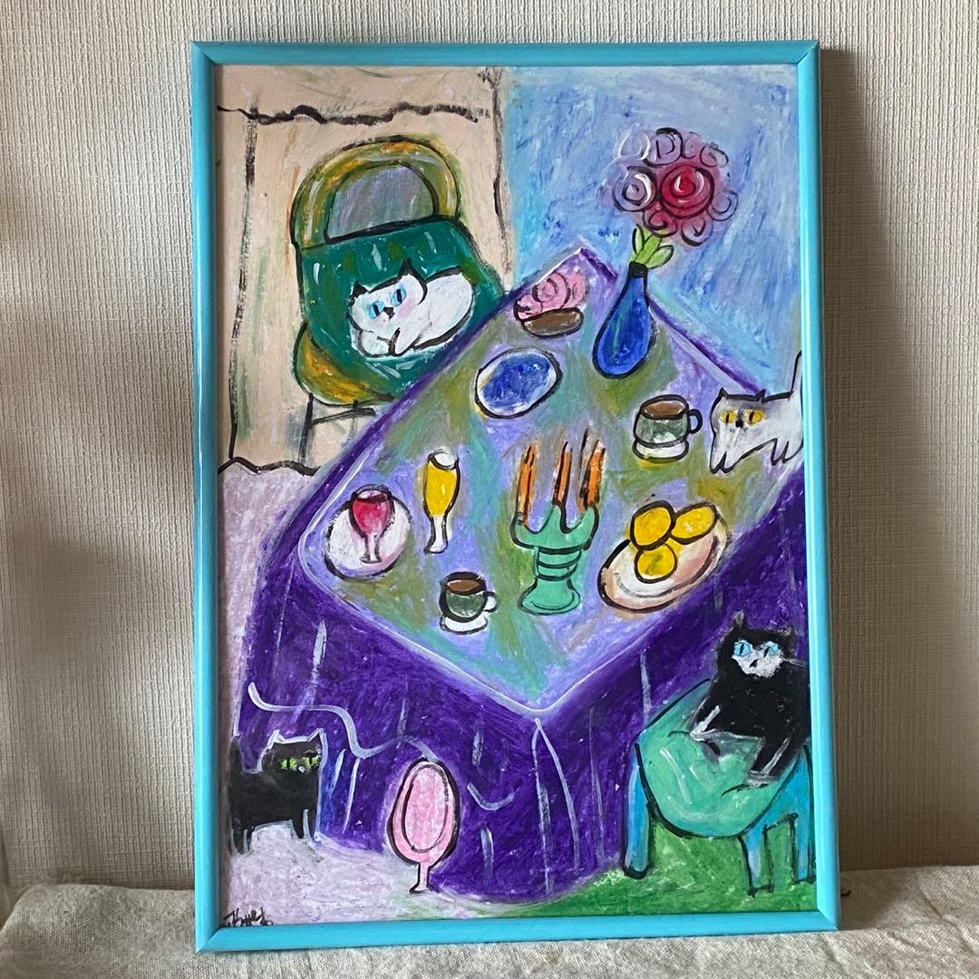 絵画 。手描き【夢の中で目が覚めた午後】