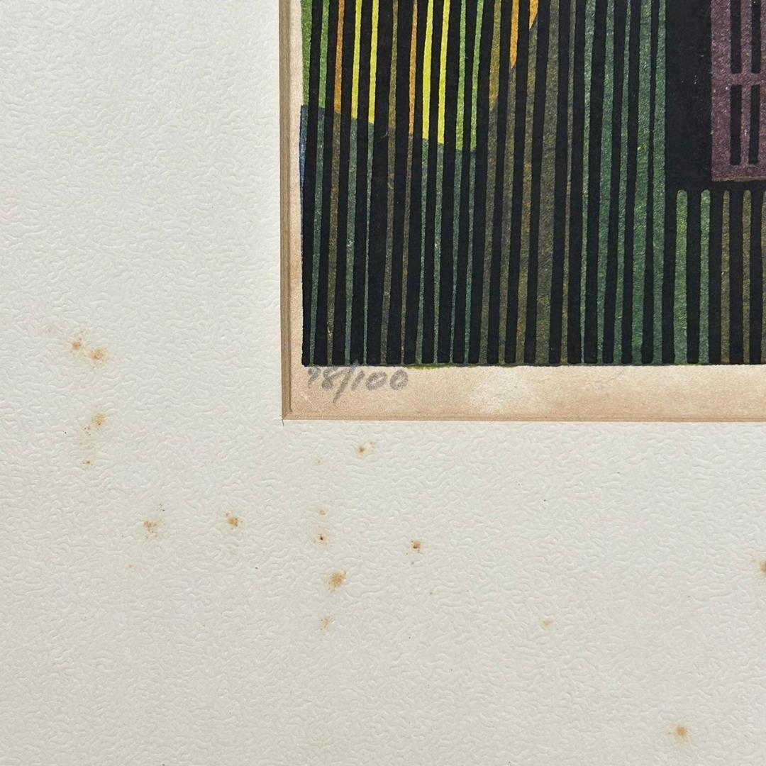 クリフトン・カーフ「ICHIRIKI～」木版画 直筆サイン入 1979年 京都