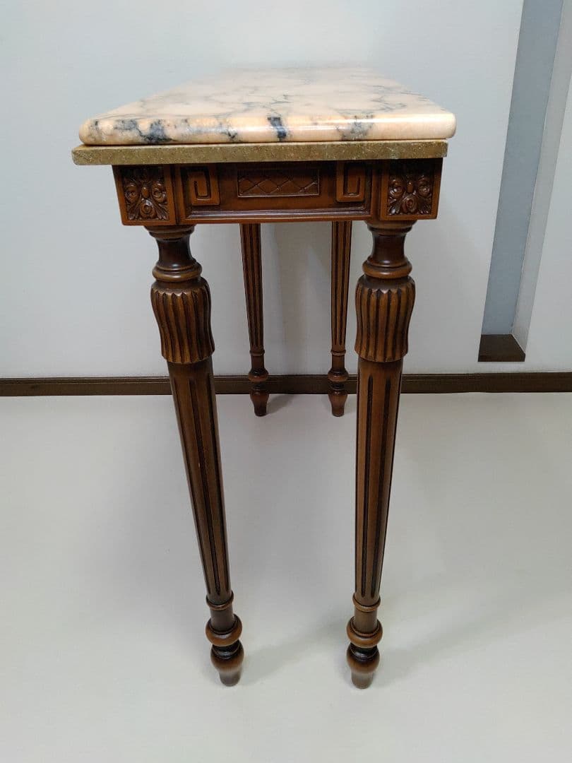 コンソールテーブル サイドテーブル イタリア製 クラシック 彫刻 大理石