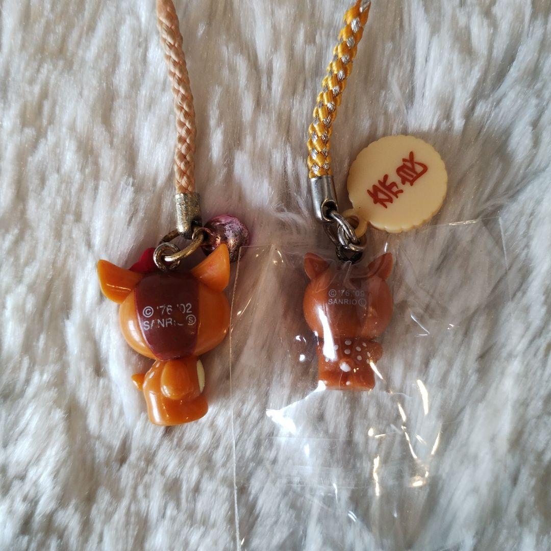 ご当地キティ 奈良限定 鹿 鹿せんべい 根付けストラップ 2つセット 希少 レア