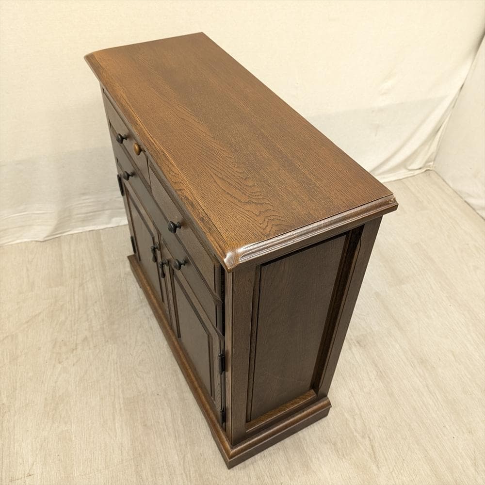 美品　えぞ民芸家具　コンソール　キャビネット　サイドボード　飾り棚　電話台　民藝