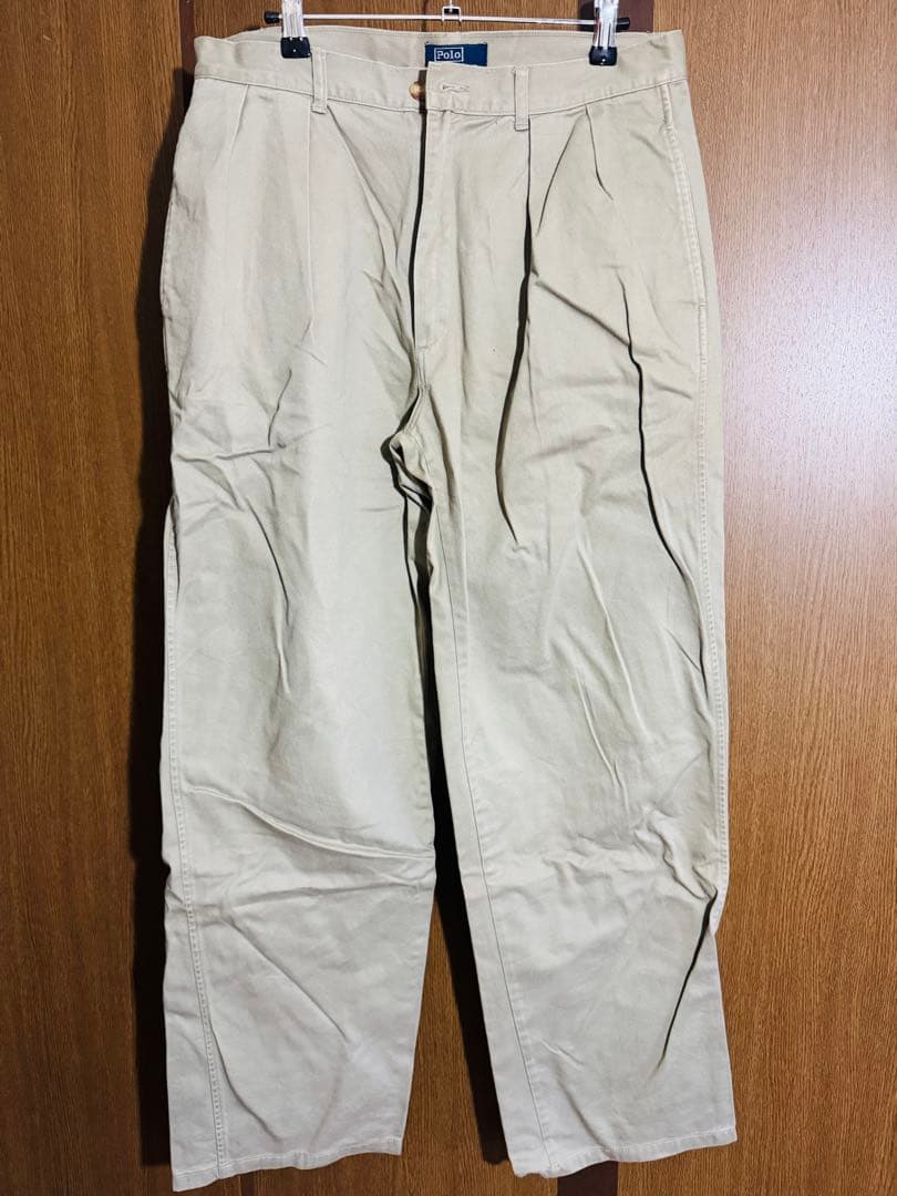90s初期タグ　Polo by Ralph Lauren ベージュ チノパン