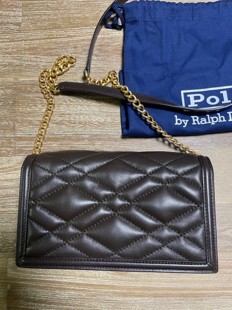 POLO RALPH LAUREN チェーン付ウォレットショルダーバッグ