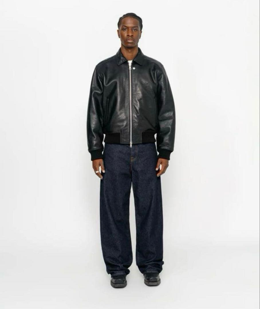 ジャケット・アウター Stussy LEATHER FLIGHT JACKET