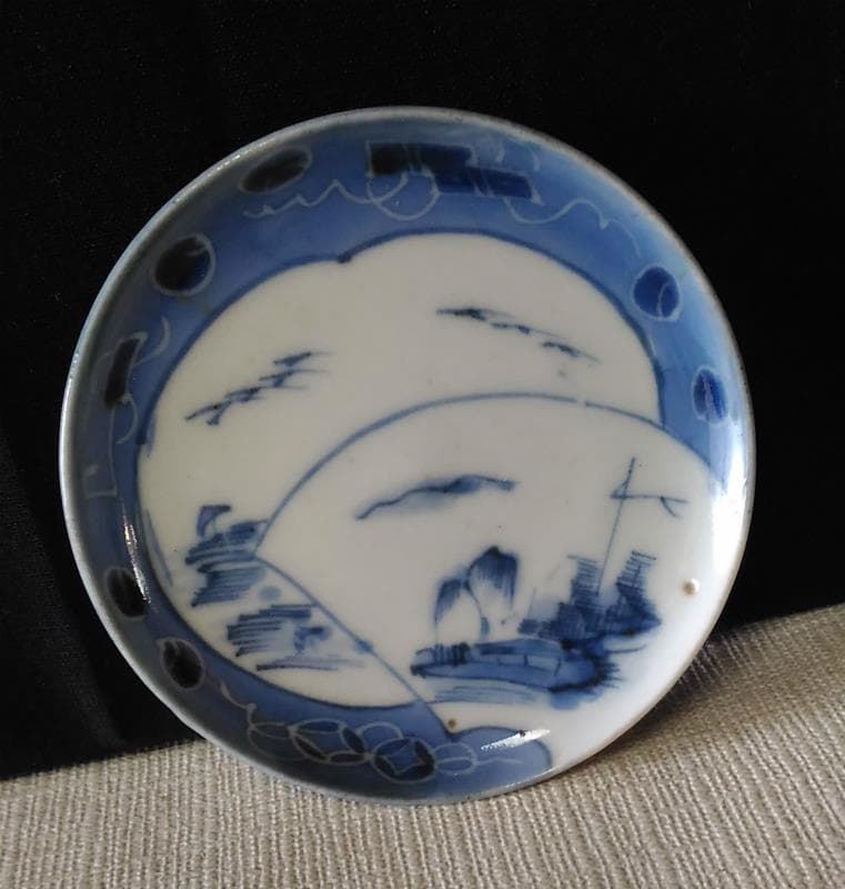 古伊万里 豆皿 5枚 染付 江戸期 a504