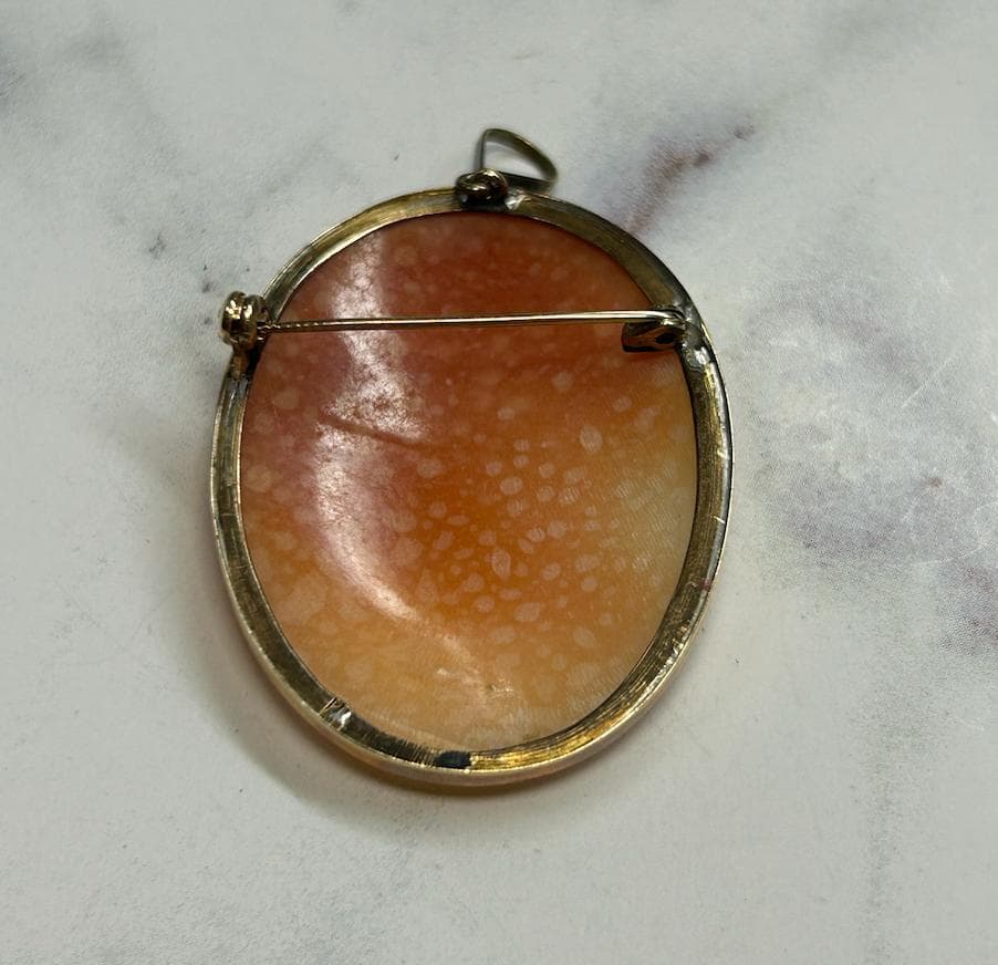 再値下げ　カメオ　ネックレス　ブローチ　ペンダントトップ　 2way