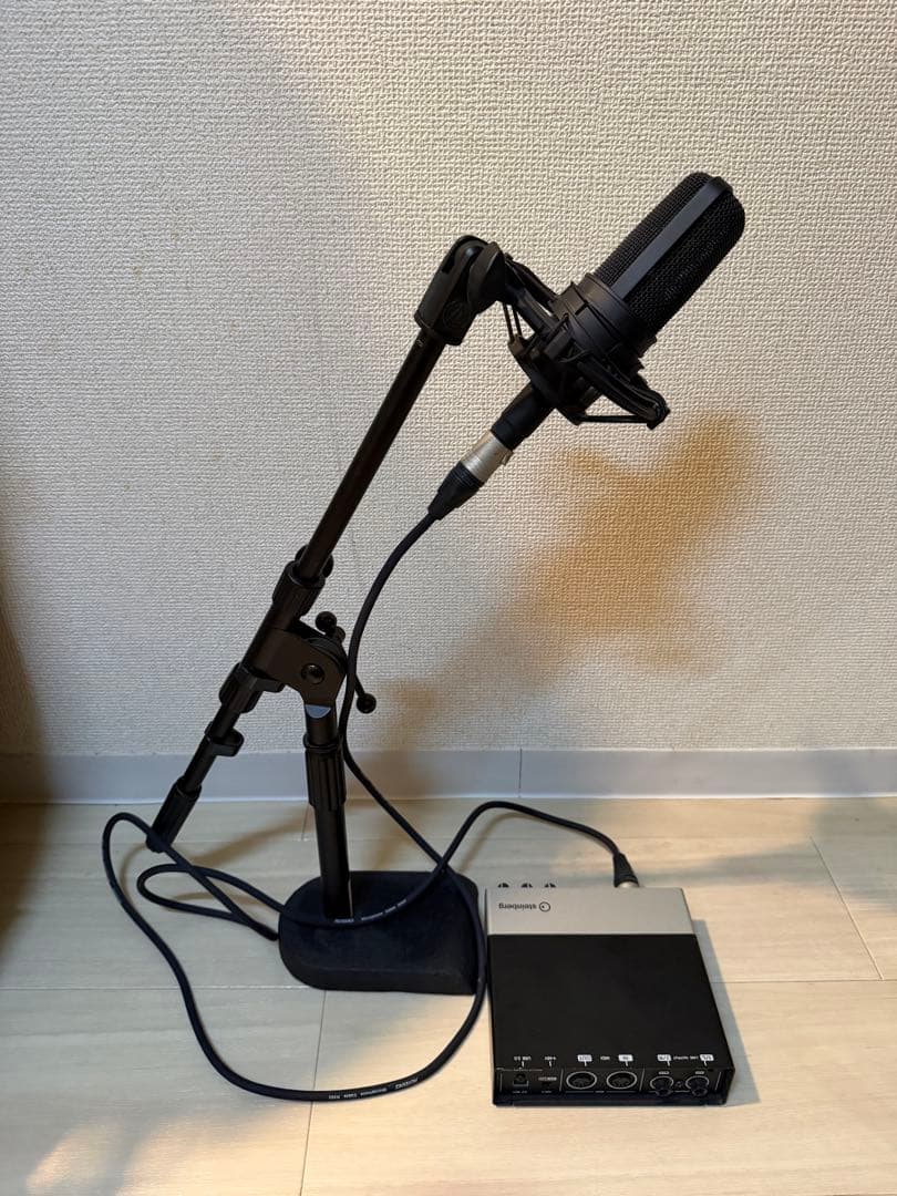 コンデンサーマイク　マイクスタンド　インターフェース付