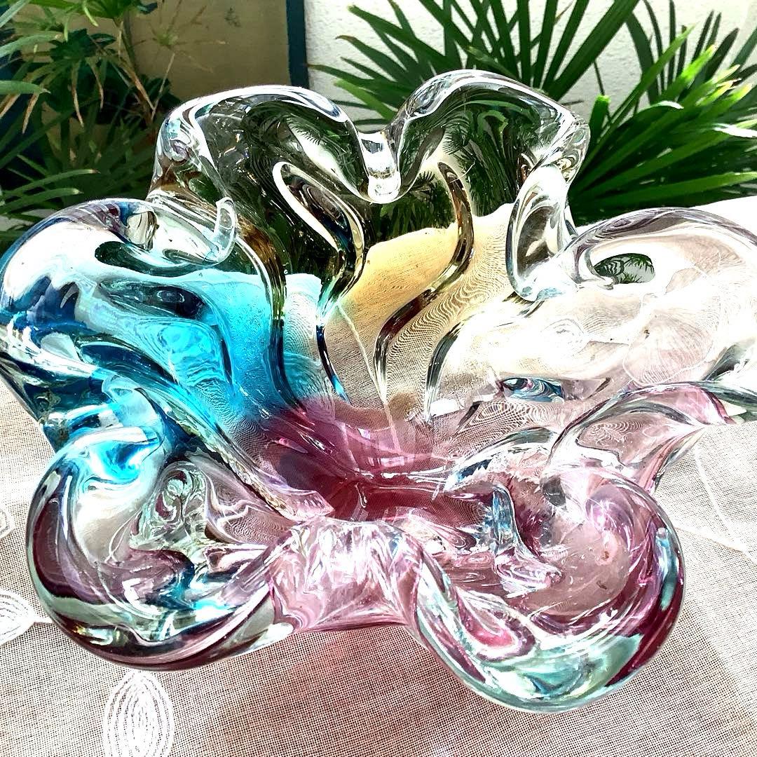 ヴィンテージ**オーロラベース**アッシュトレイ・フラワーベース・小物入れ