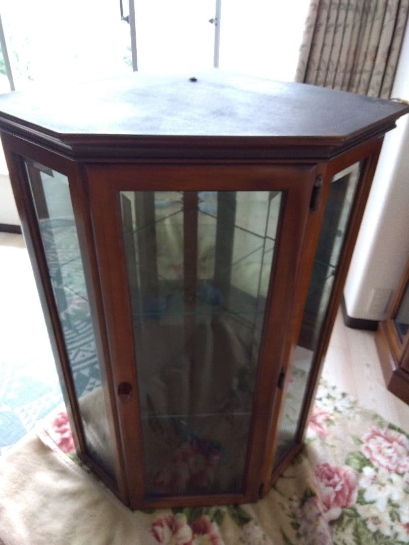 p*o様 karimoku カリモク キュリオケース コーナーキャビネット 飾り