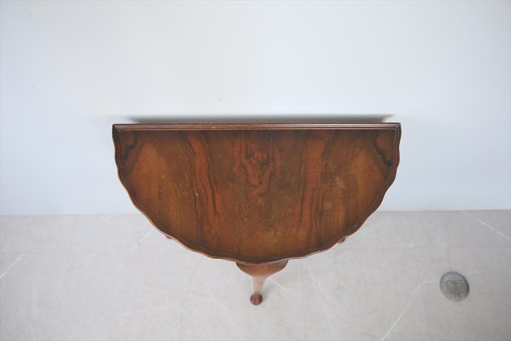 英国アンティーク猫脚コンソールテーブル/木製机/飾り棚サイドテーブル88-173