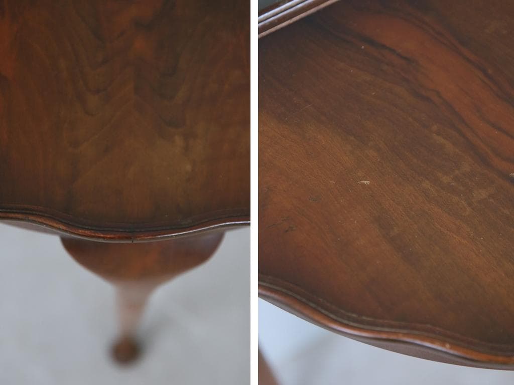 英国アンティーク猫脚コンソールテーブル/木製机/飾り棚サイドテーブル88-173