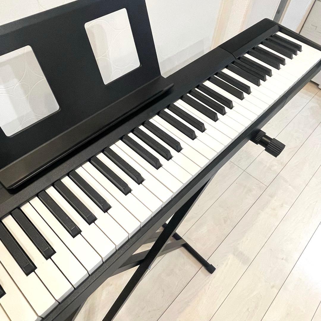 【美品】Longeye 88鍵 ポータブル電子ピアノ スタンド 椅子付