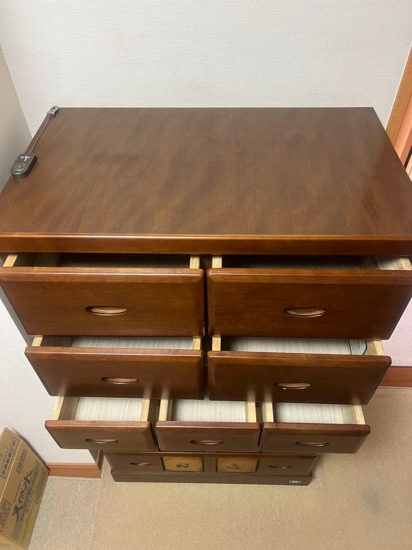 木製チェスト 12引き出し