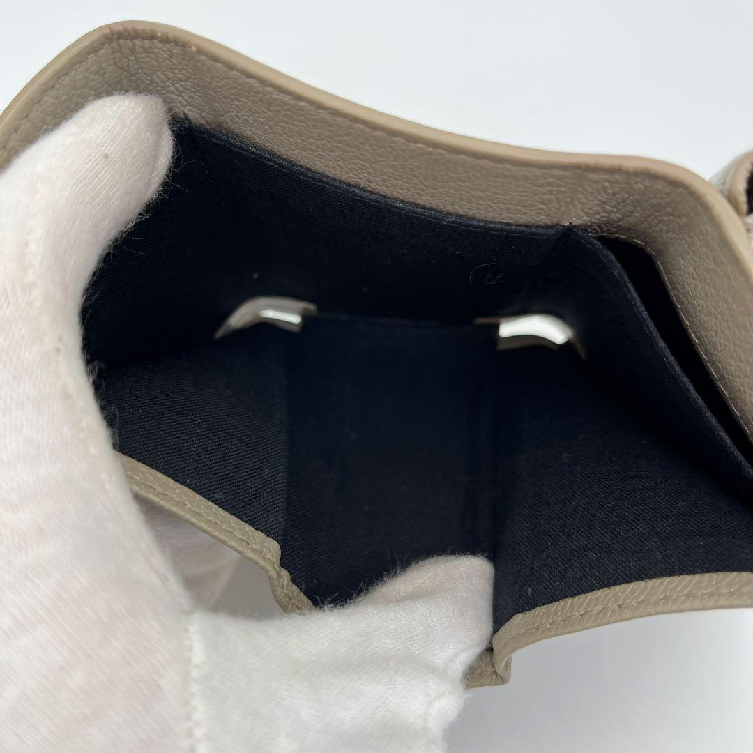 バレンシアガ 三つ折り財布 エッジシティ クラシックミニ ゴールド金具 レザー