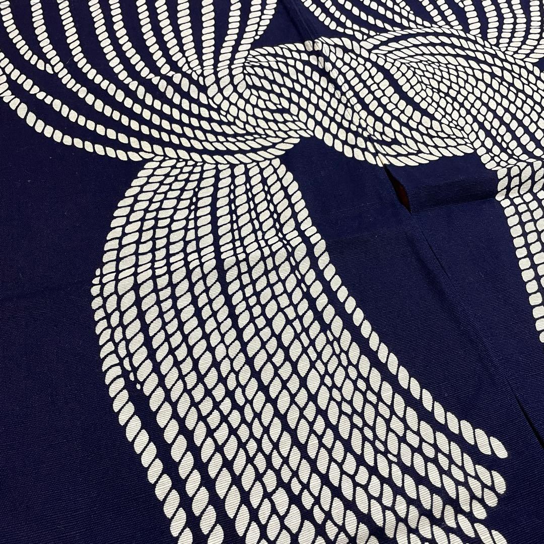 レア 芹沢銈介模様 暖簾 のれん 縄のれん文 縦84㎝×横84cm 江戸染