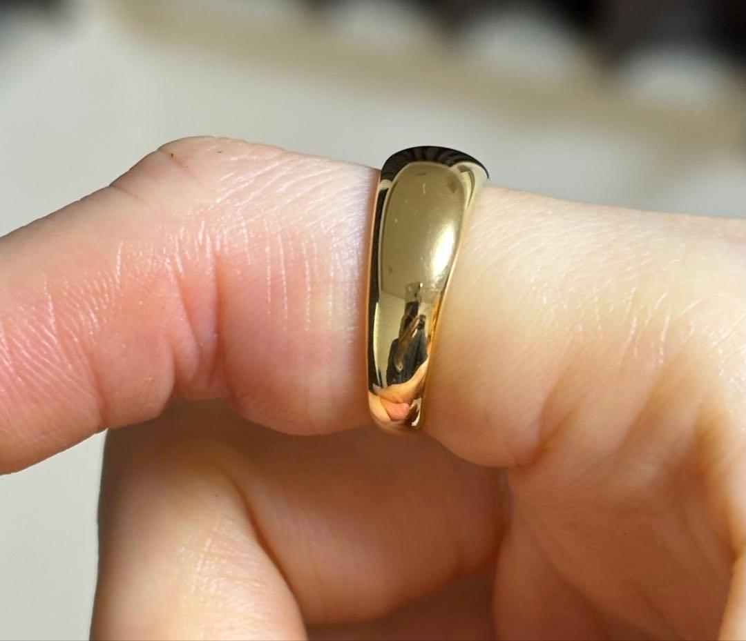 【期間限定価格】K18 18金 リング 7.2g 12号 甲丸