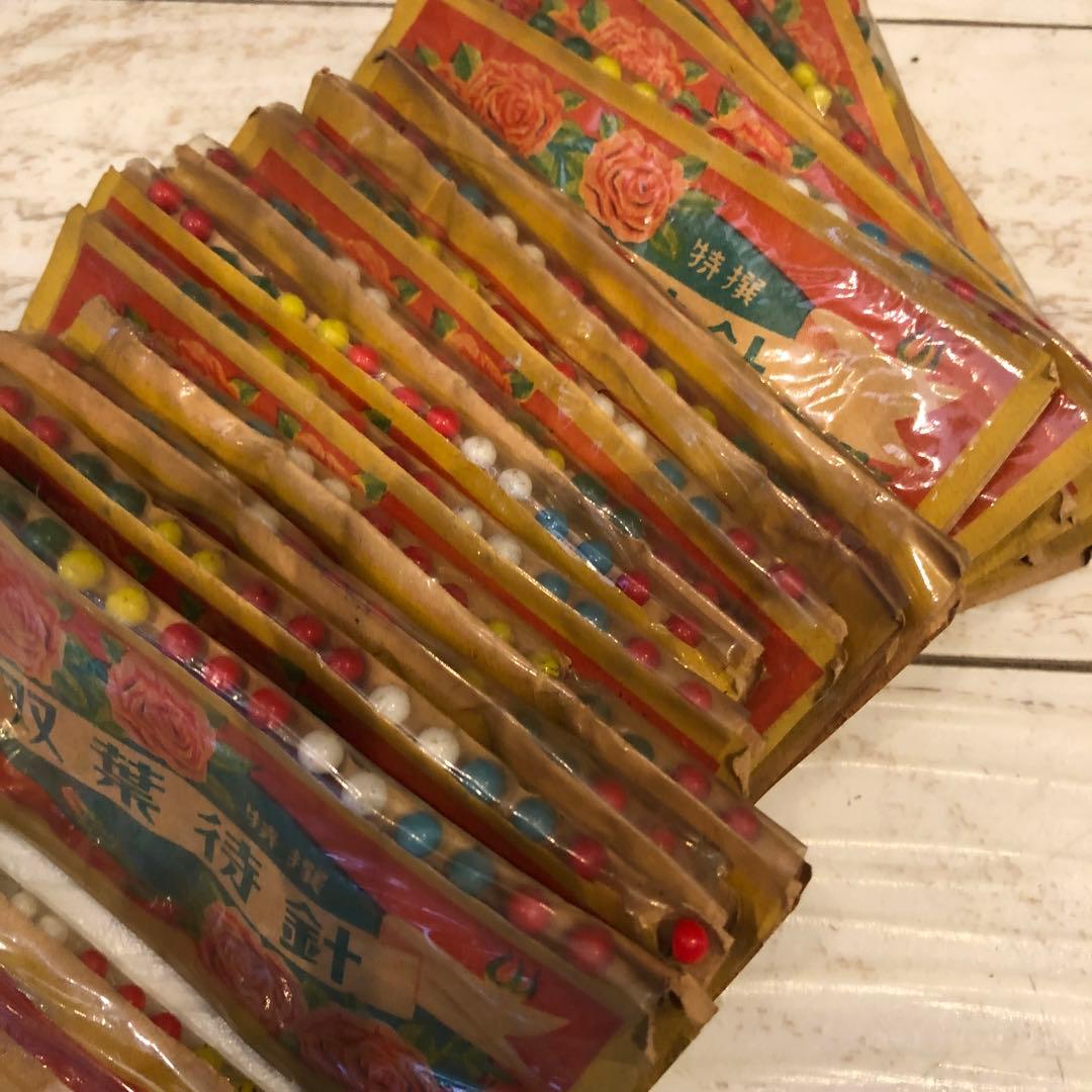 古い日本のまち針　待針　アンティーク　古道具　ブロカンテ　10個まとめて　激レア