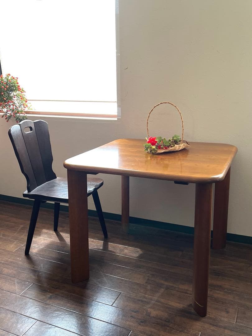 k364r120 浜本工芸 楢無垢材ダイニングテーブル DT-11 ダークオーク