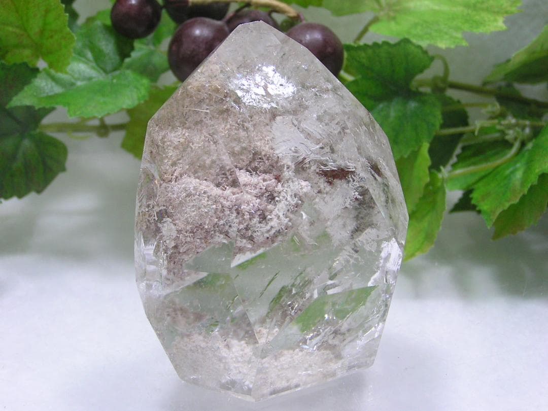 天然石    ガーデンクォーツ（庭園水晶）ポイント  A150702-4