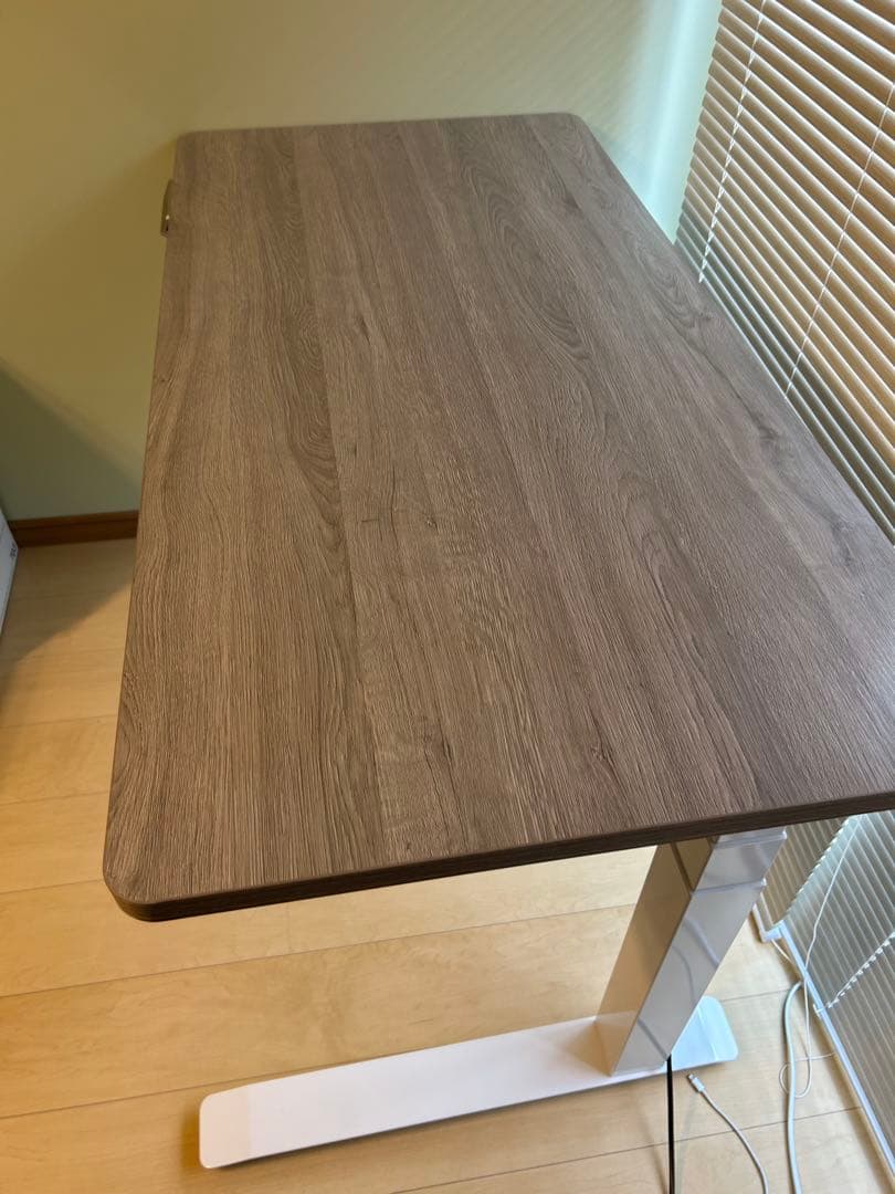 【美品】Flexispot E7 pro 昇降式デスク　ホワイトウッド　コノ字型