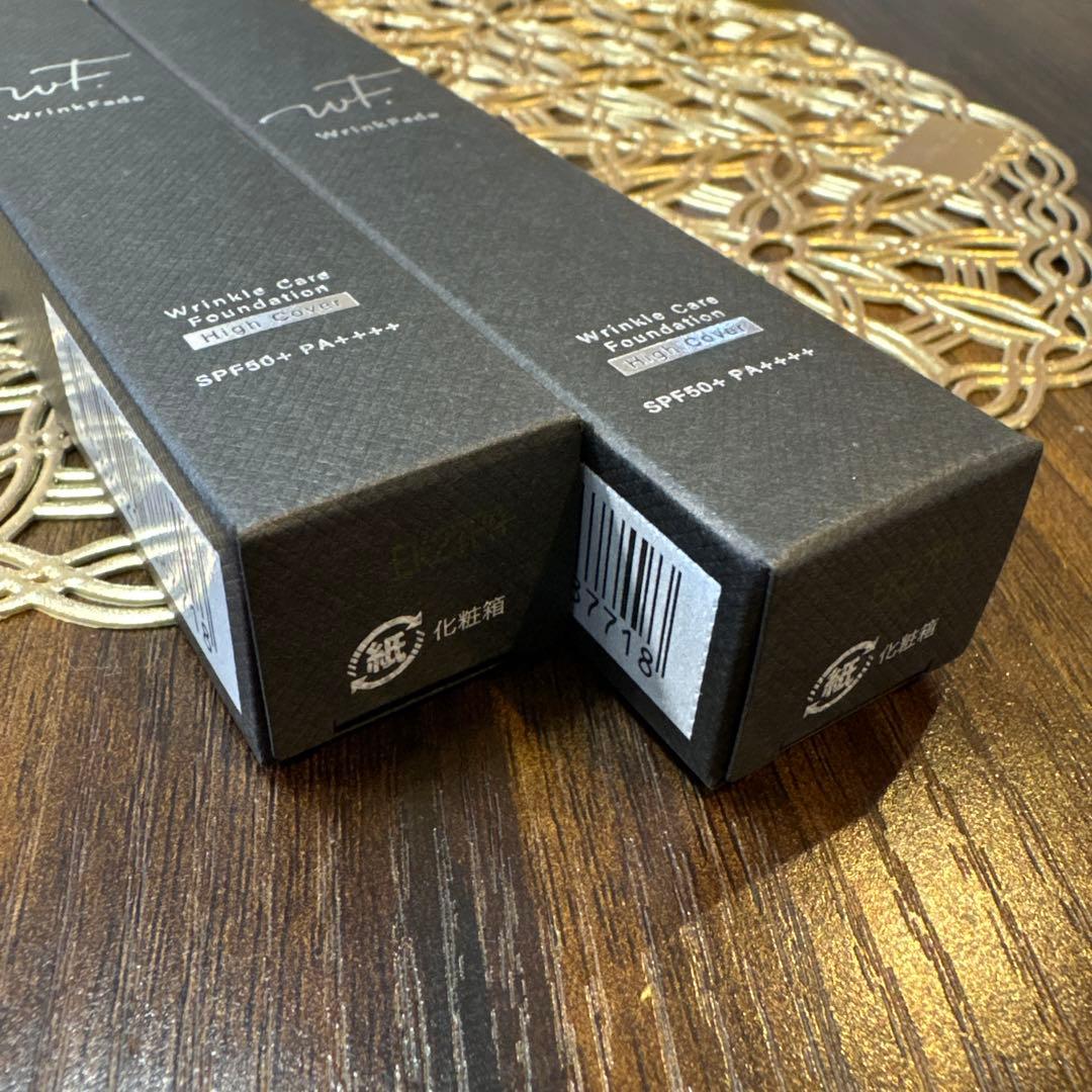 【新品未開封】リンクフェード リンクルケアファンデーション２本 メイクスポンジ