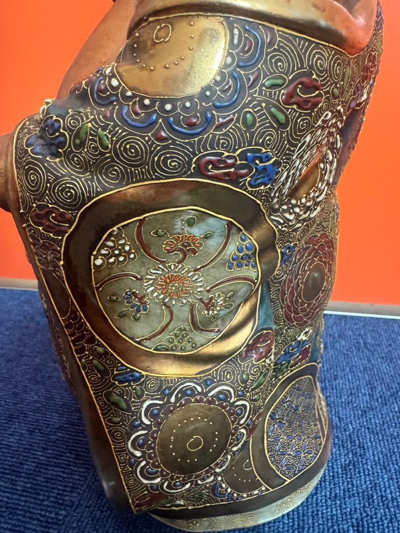 1739 九谷焼　布袋　縁起物 七福神 置物 神仏物 アンティーク 時代物