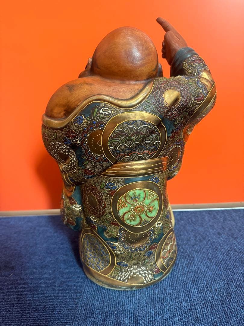 1739 九谷焼　布袋　縁起物 七福神 置物 神仏物 アンティーク 時代物