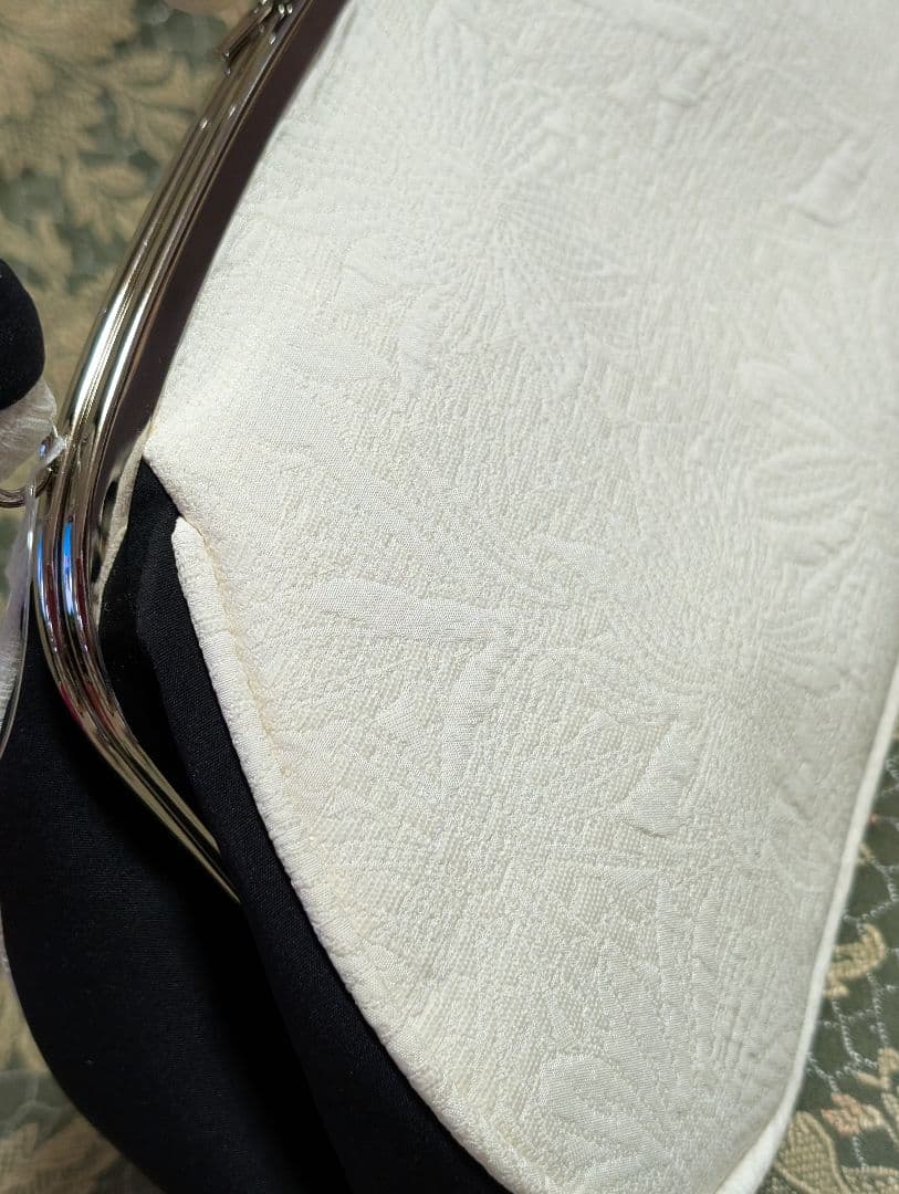 振袖用草履バッグセット　がま口バッグ　 レース　 Freek　フリーサイズ　新品