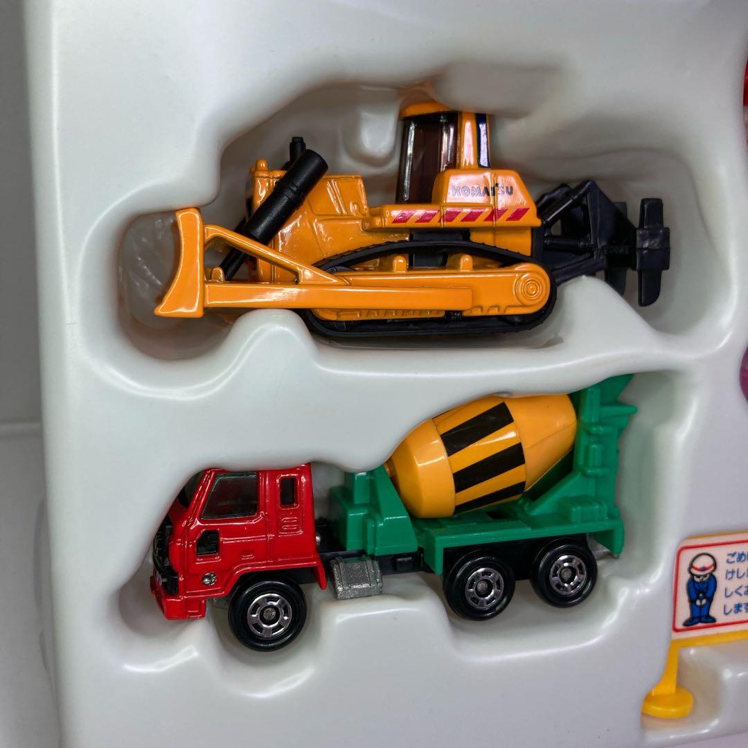 ★絶版★建設車両セット2★ミキサー車 ショベル ブルドーザークレーン【完品】