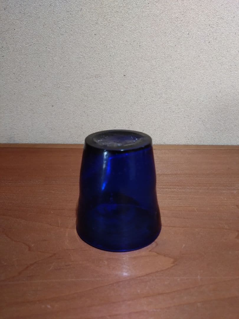 フランス    ブルー キャンドルグラス