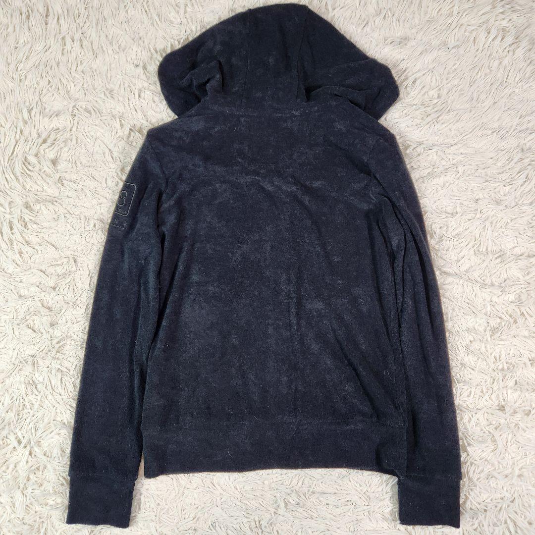 ムータマリン セットアップ ジャケット ダブルジップ ロゴ 刺繍 ベロア生地 M