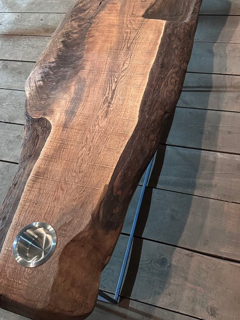 【早い者勝ち！SALE！】　一枚板テーブル　ウォールナット　ベンチ　ローテーブル