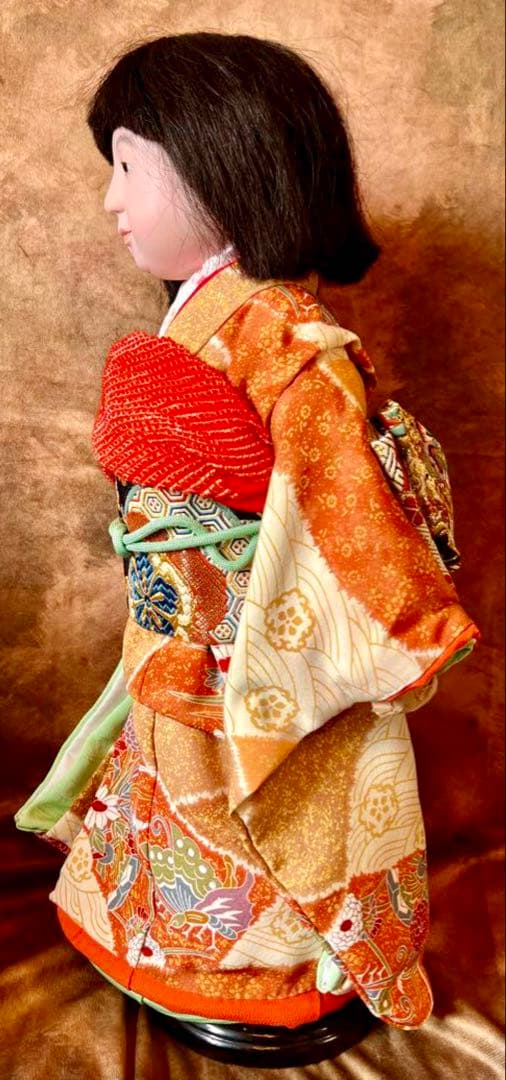 市松人形 徳山 東光 アンティークドール 骨董 昭和 女の子 日本人形 53cm