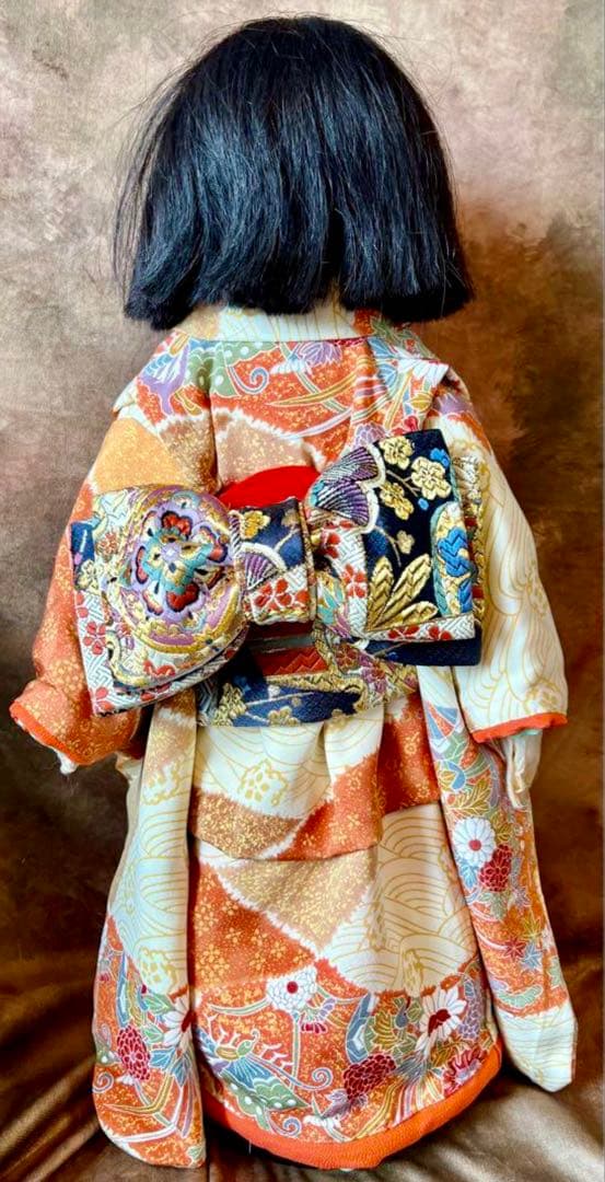 市松人形 徳山 東光 アンティークドール 骨董 昭和 女の子 日本人形 53cm