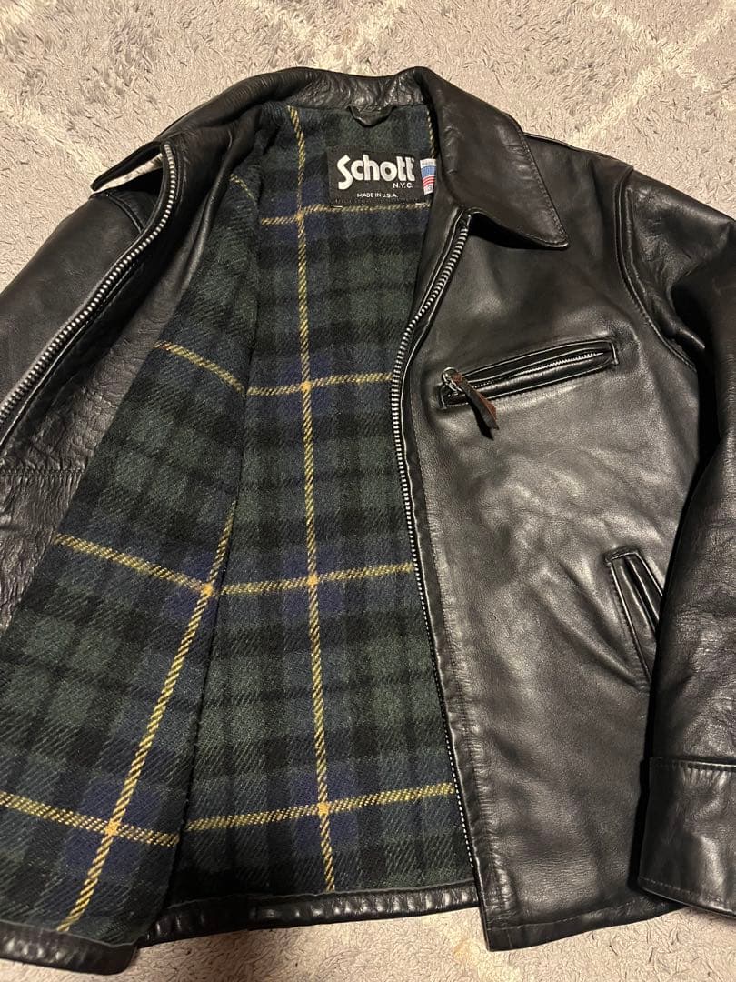 美品　ショット　ハイウェイマン659 トラッカージャケット　チェック　Mサイズ