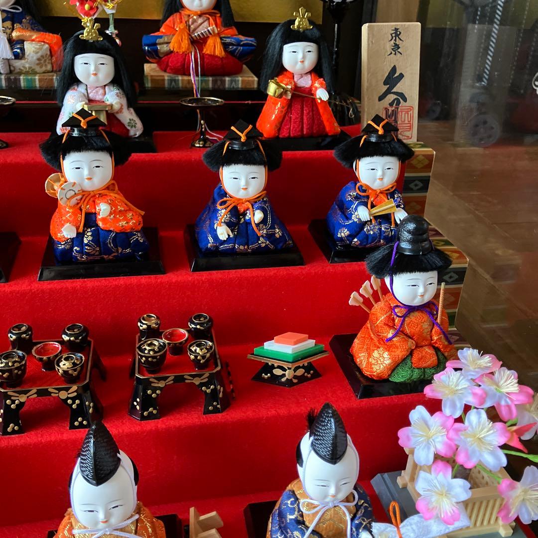 雛人形セット　木目込み　東京久月　木目込　雛人形15体　久月作　希少品