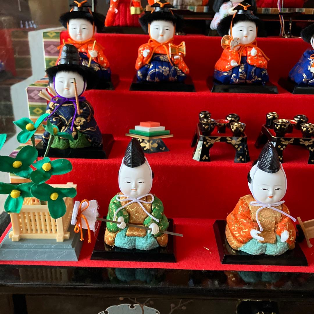 雛人形セット　木目込み　東京久月　木目込　雛人形15体　久月作　希少品