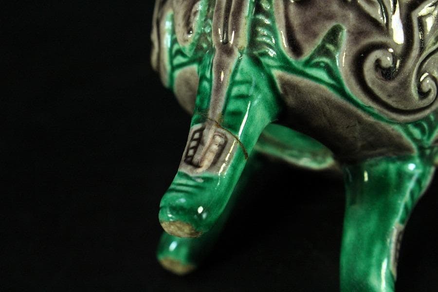 中国美術 コウチ 三足 香炉(K-XA859)