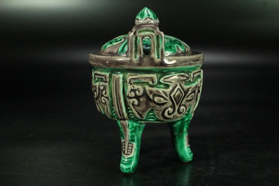 中国美術 コウチ 三足 香炉(K-XA859)