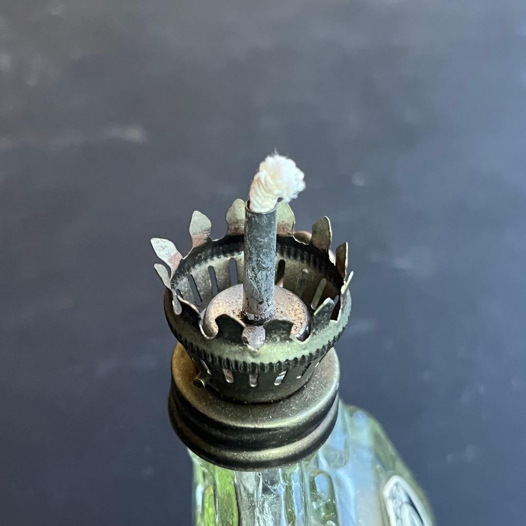 【珍品】ウランガラス 電話型 オイルランプ ボトル ガラス ビン アンティーク