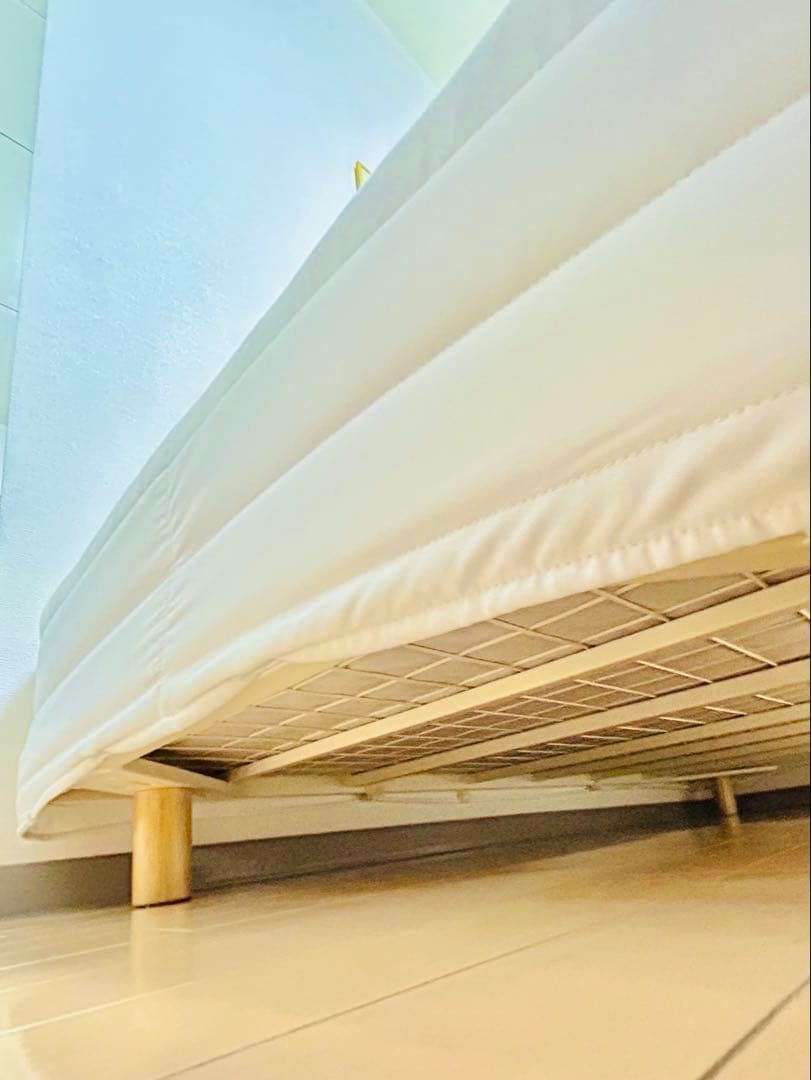 極美品！ 無印 脚付マットレス ポケットコイル 洗えるカバー シングル