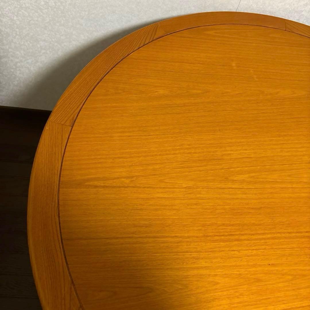 【良品】ヴィンテージ ラウンドテーブル ダイニングテーブル ろくろ脚