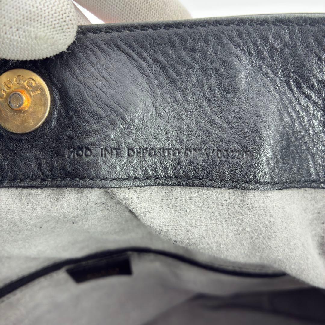 美品　グッチ　ワンショルダー　レザー　ショルダーバッグ　2WAY　ブラック　黒